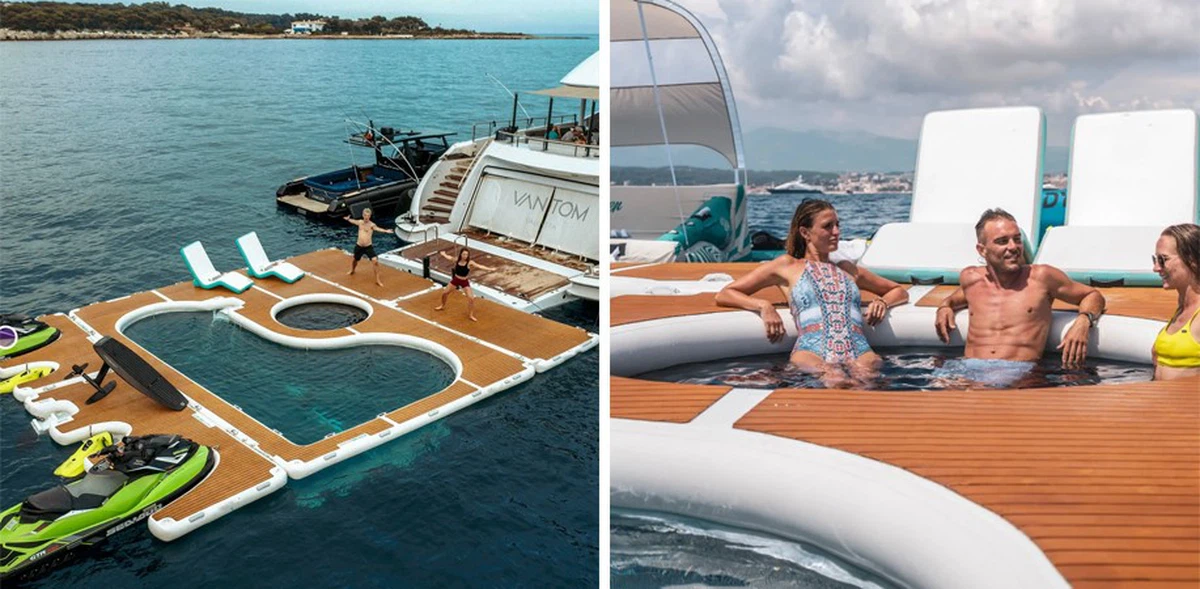 Inflatable Island Dock Swim Platform-2 Inflatable Island Dock Swim Platform-2